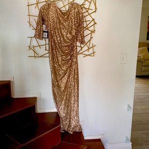NWT Rose Gold/ Champagne sequin dress.